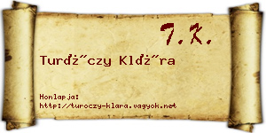 Turóczy Klára névjegykártya
