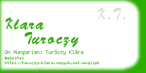 klara turoczy business card
